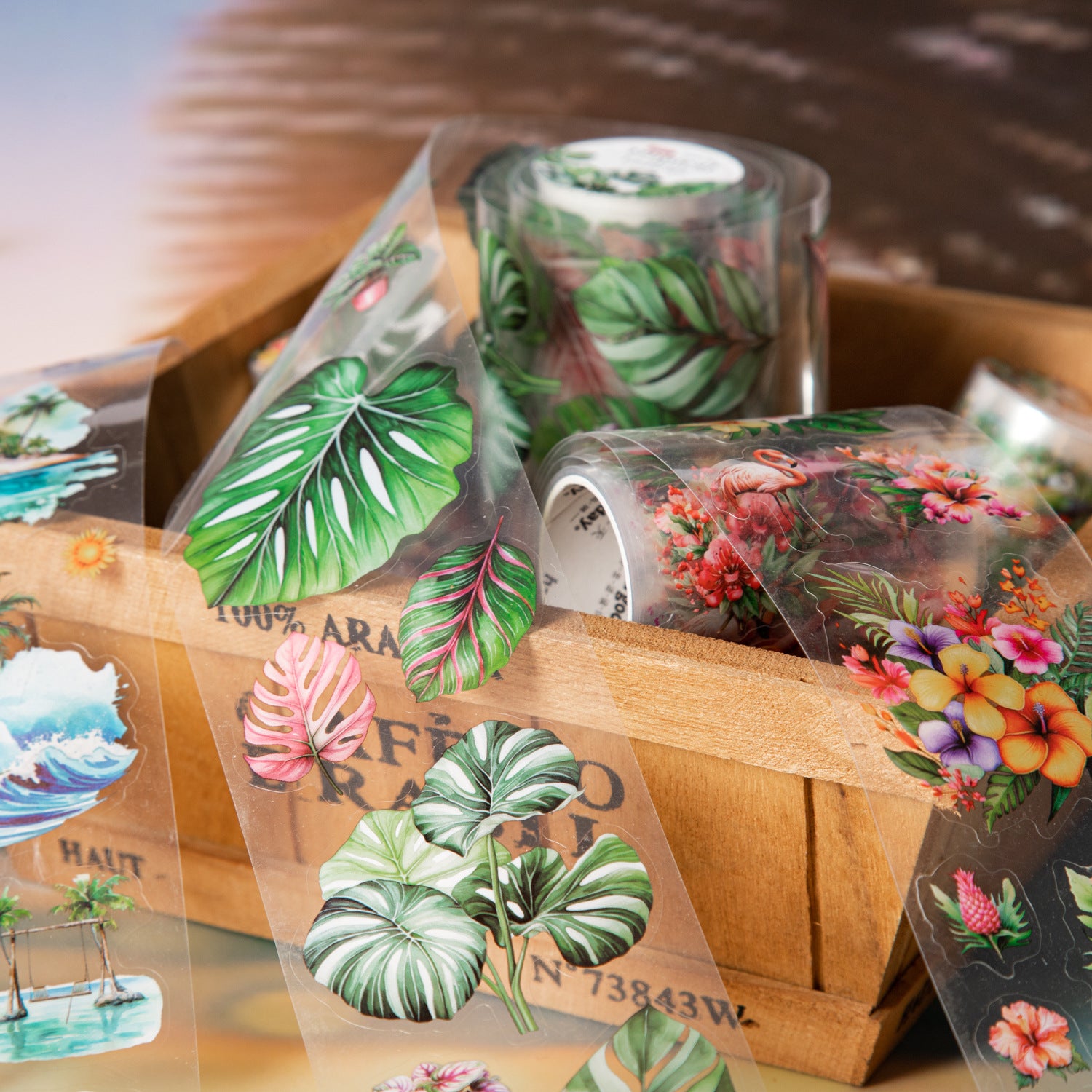 1 Roll Wildland Landscape PET Stickers Tape RDJG