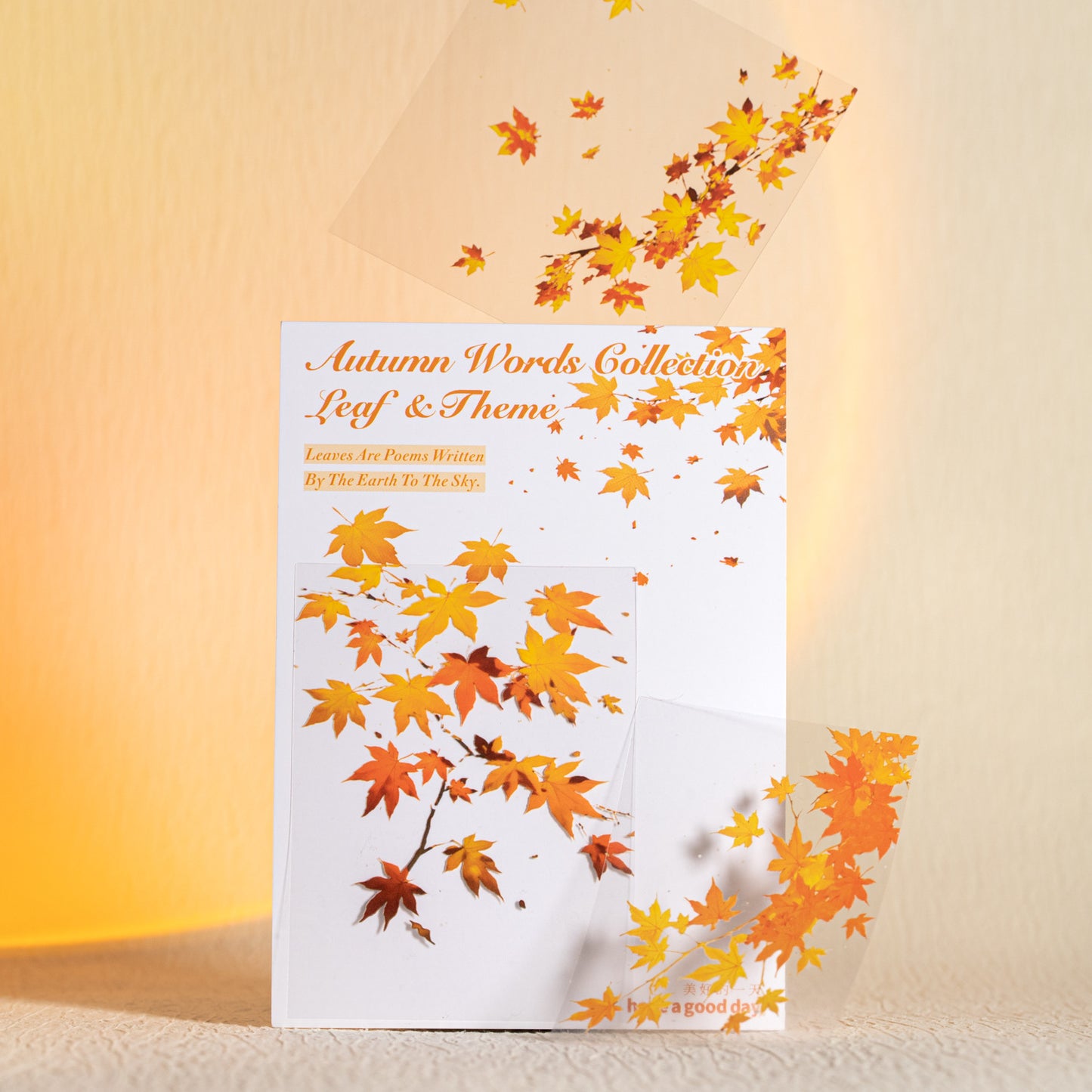 20 Pcs Autumn Leaves PET Stickers QYJXL