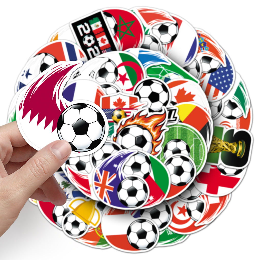 50Pcs Football Theme Waterproof Vinyl Stickers STY10