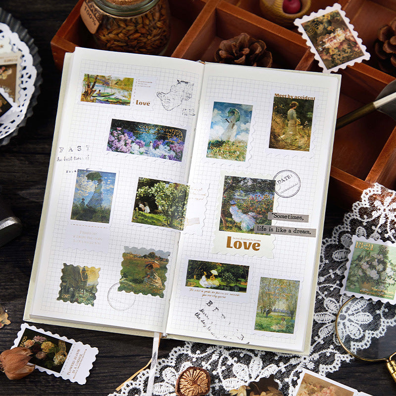 30 Pcs Botanical Postage Stamp Stickers MCYJ