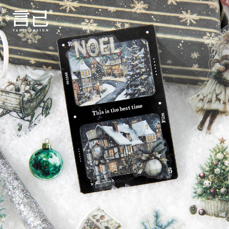 40 Pcs Christmas Themed PET Stickers SHKL