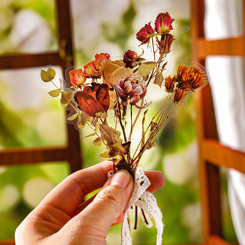 30 Pcs Botanical Plant PET Stickers LWJC