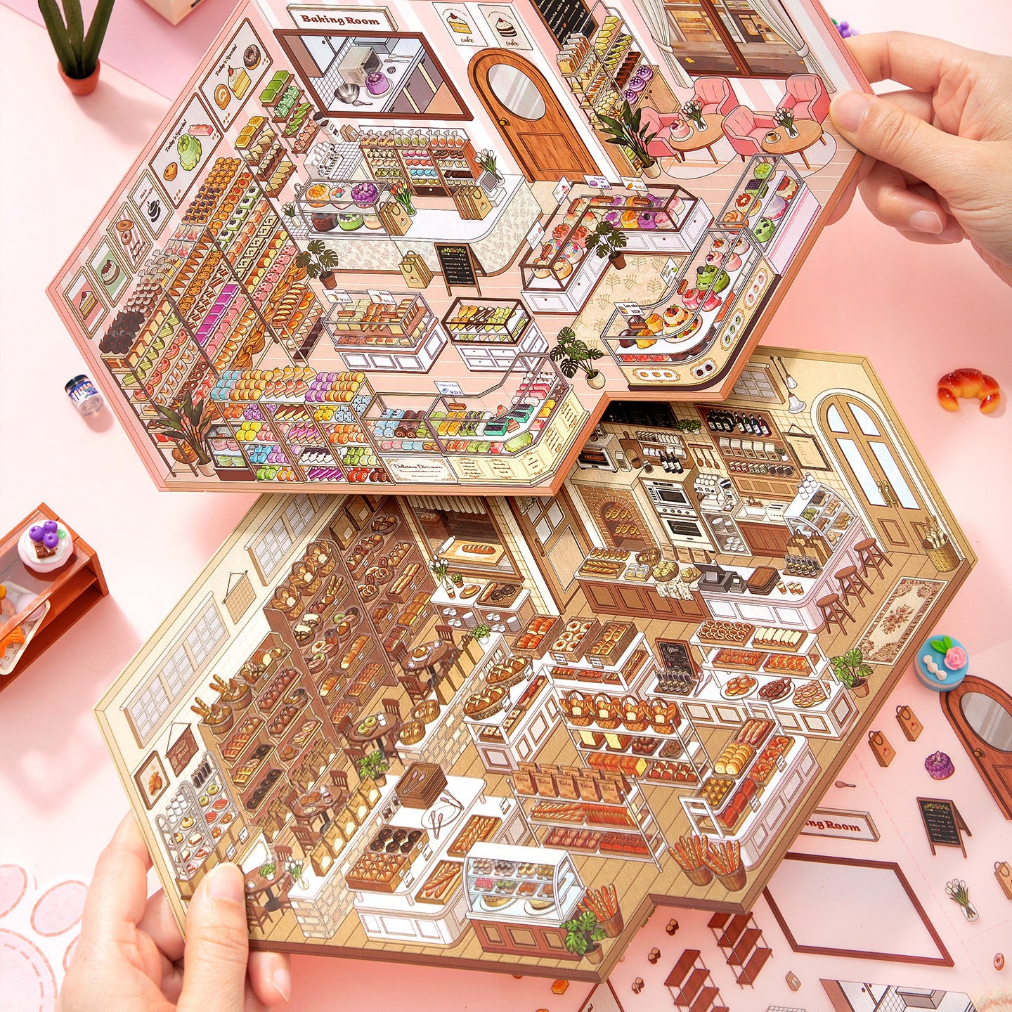 3D Bakery Scene DIY Stickers Kit DPJY