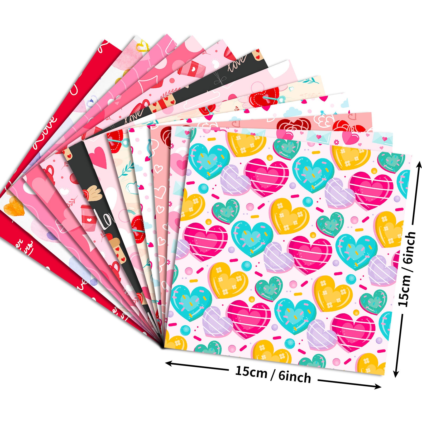 6 inch Valentine's Day Scrapbook Paper Pad PA772