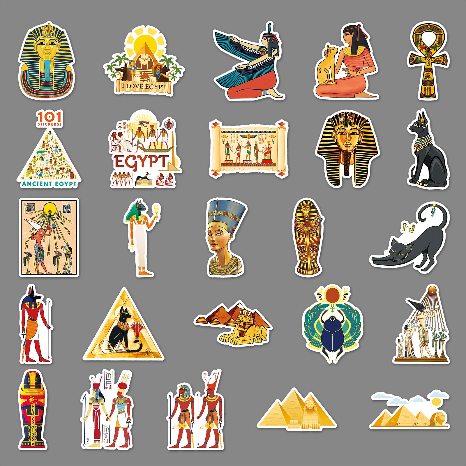 50Pcs Egypt Travel Vinyl Stickers TRV19