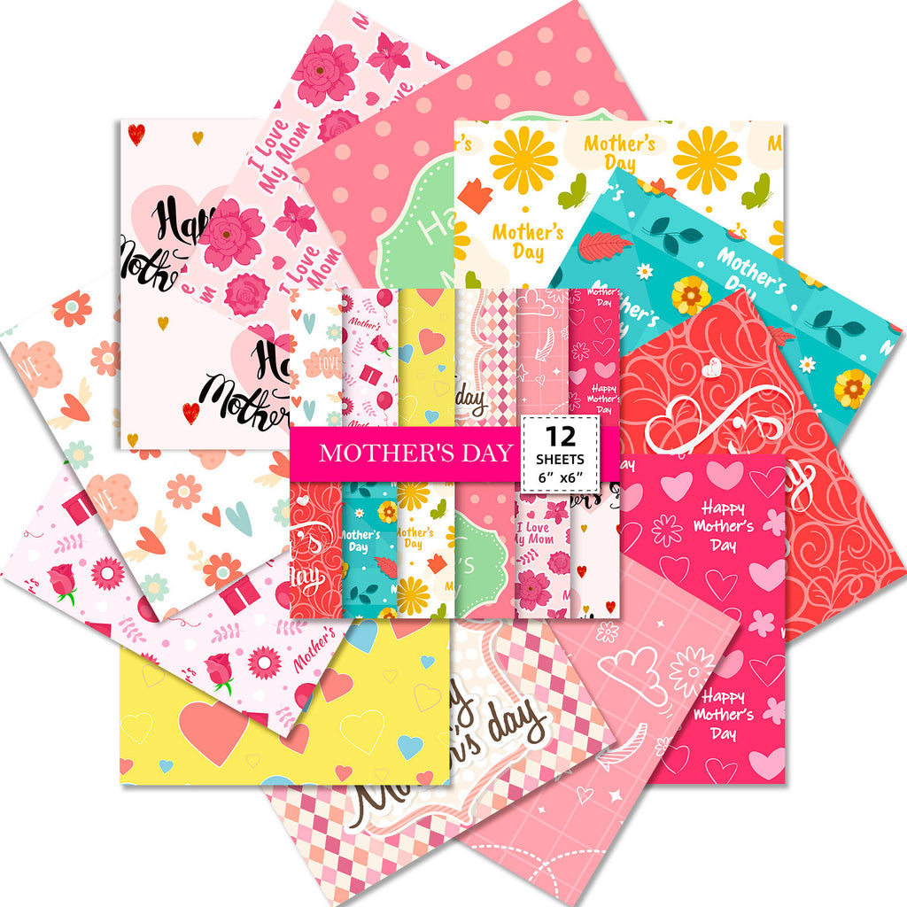 6 inch Mother's Day Scrapbook Paper Pad PA786
