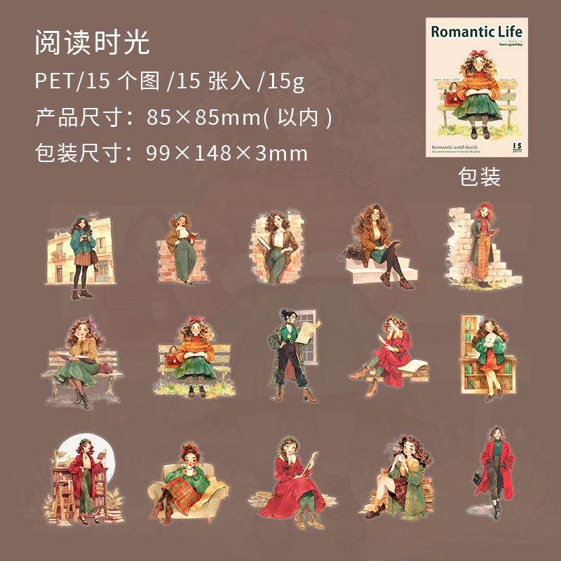 15 Pcs Fantasy Life PET Stickers LMSH