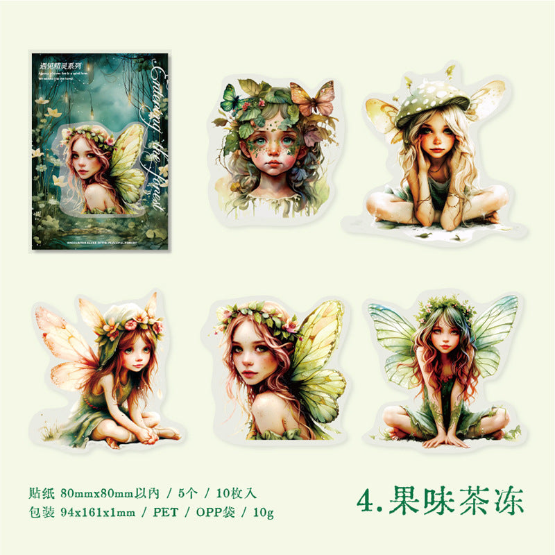 10 Pcs Fairy Tale PET Stickers YJJL