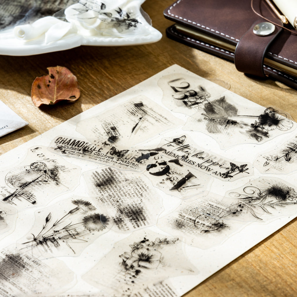 40 Pcs Vintage PET Stickers YSDX