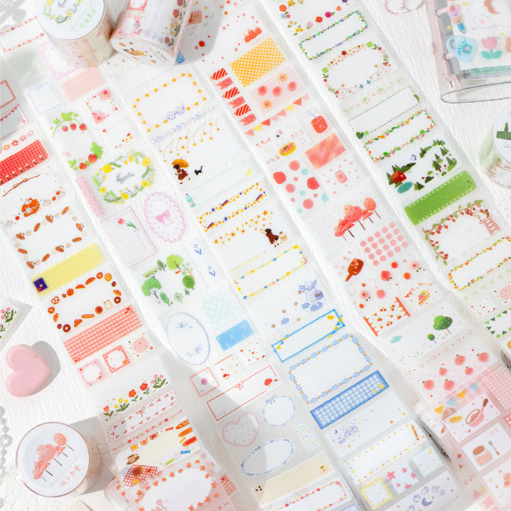 1 Roll Planner Journal Frame PET Stickers Tape HYXJ