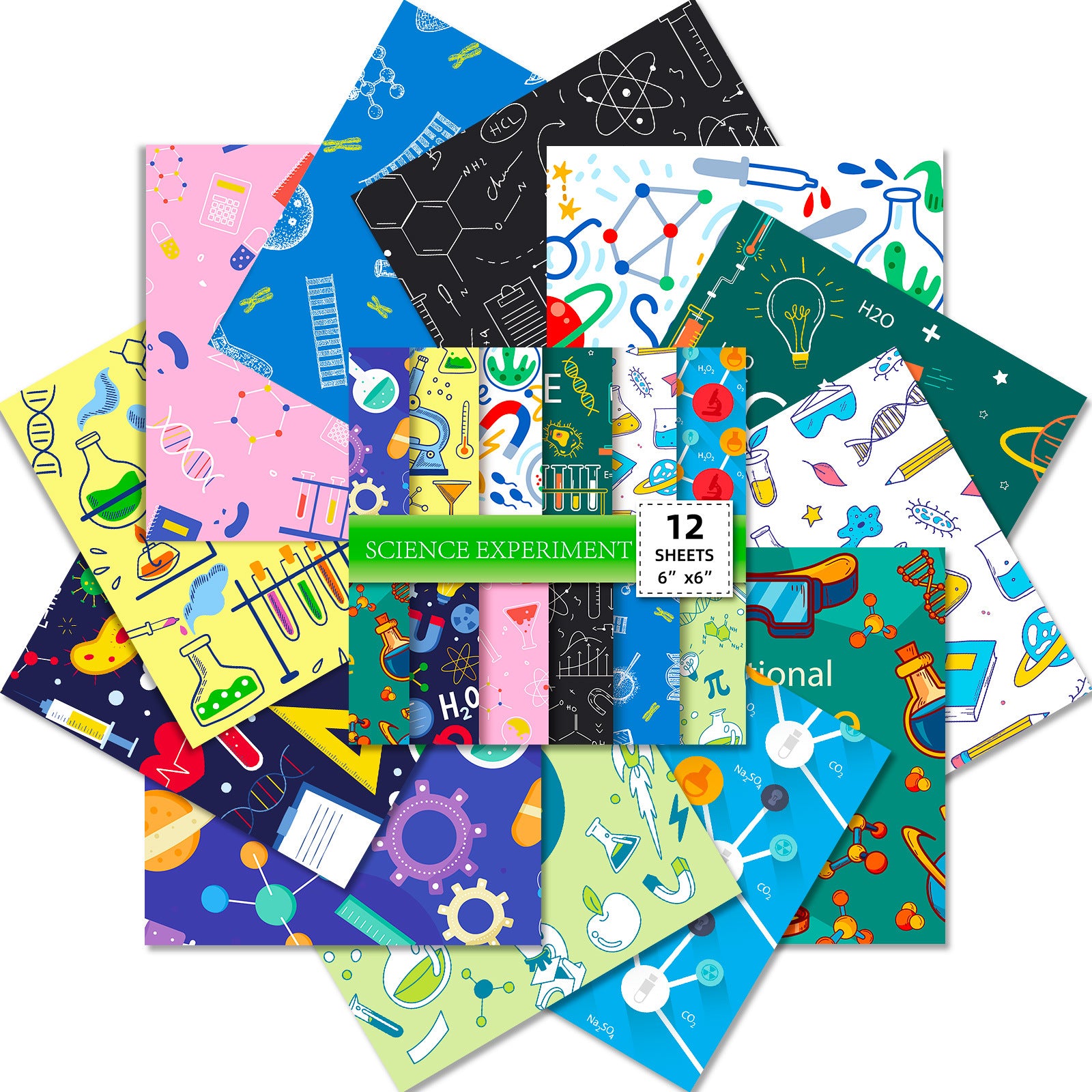 6 inch Science Lab Scrapbook Paper Pad PA870