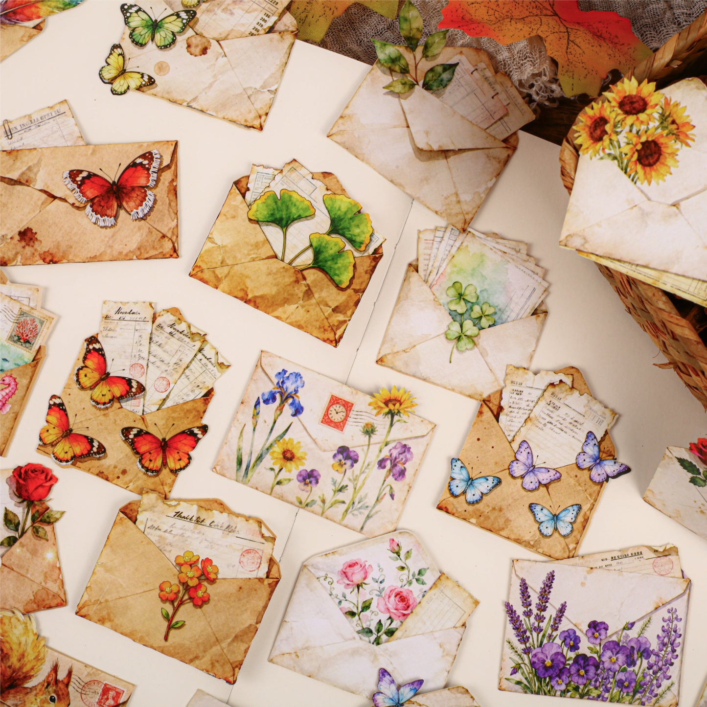 10 Pcs Envelope Themed Stickers YFLX