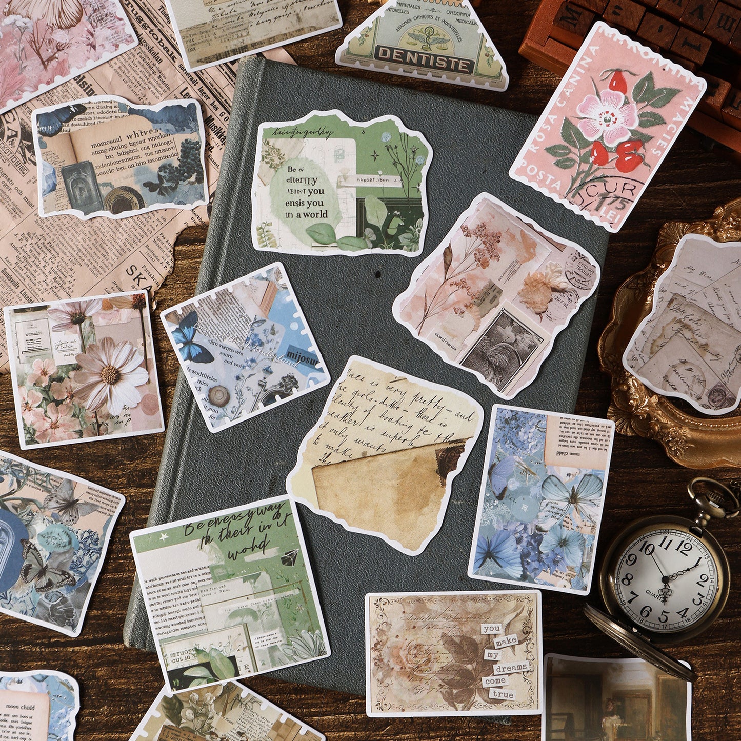20 Pcs Vintage Aesthetic Journal Stickers YAYJ