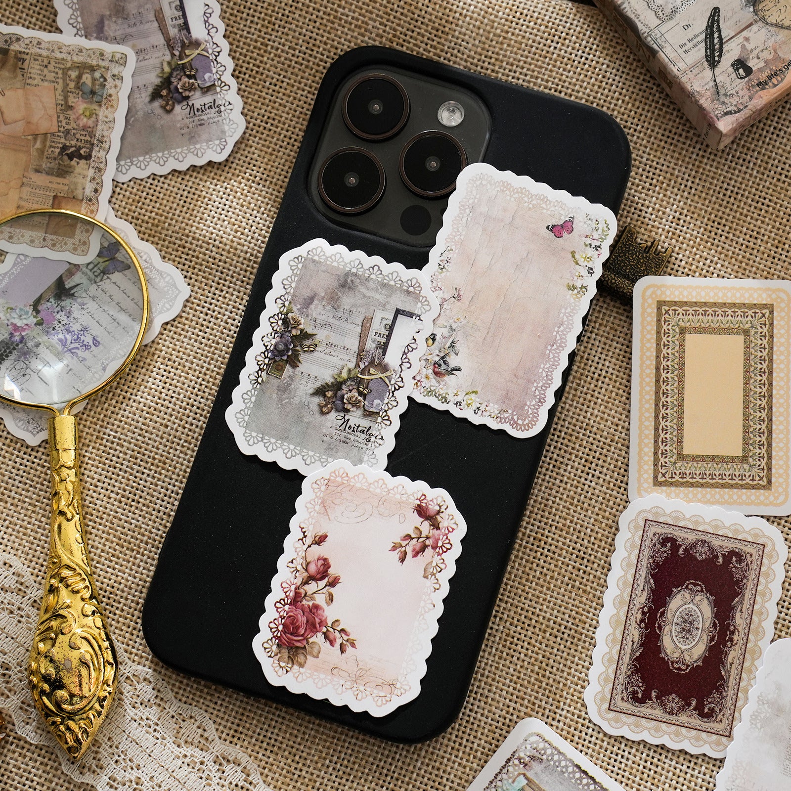 30 Pcs Vintage Collage Stickers BBZX