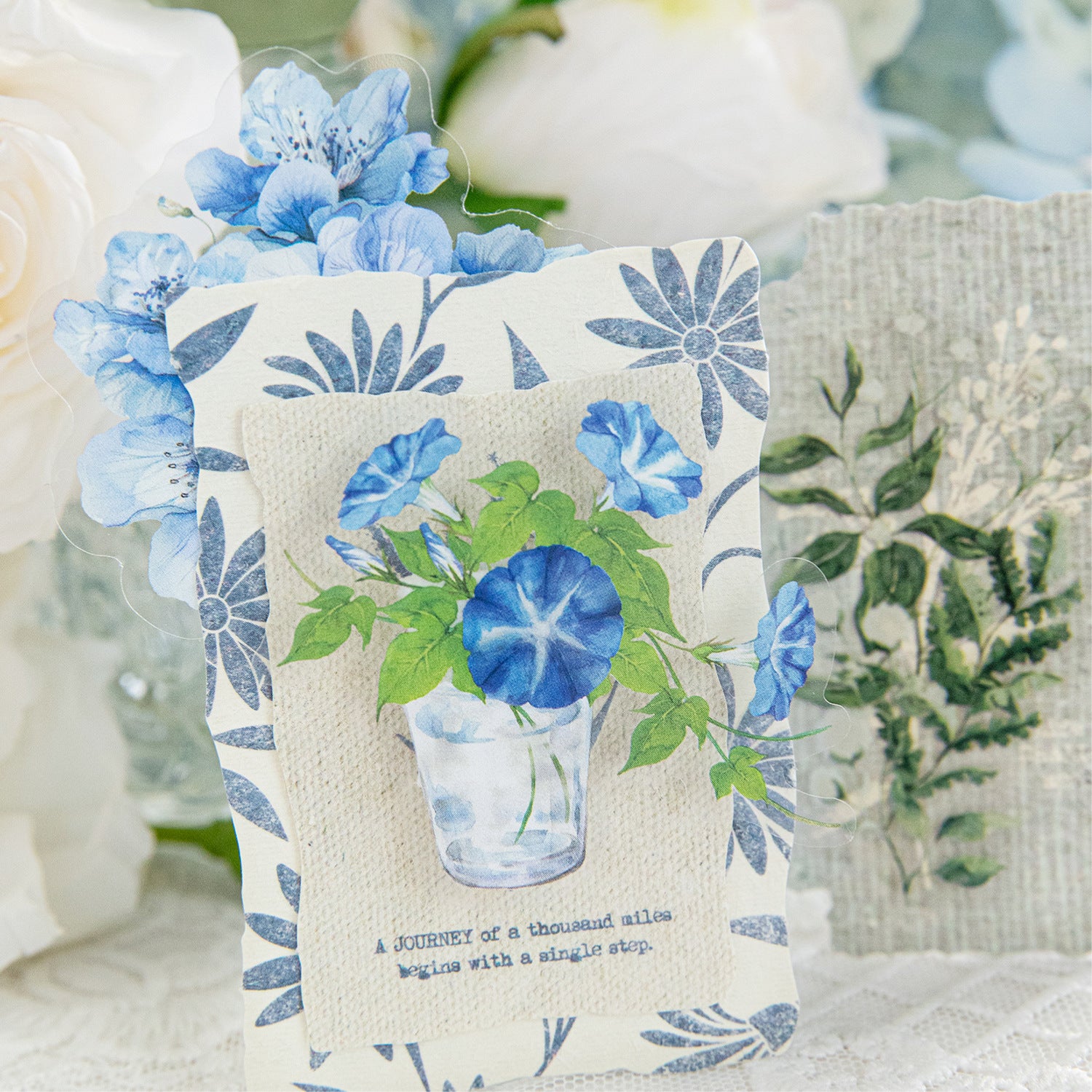 40 Pcs Flower PET Stickers LMHD