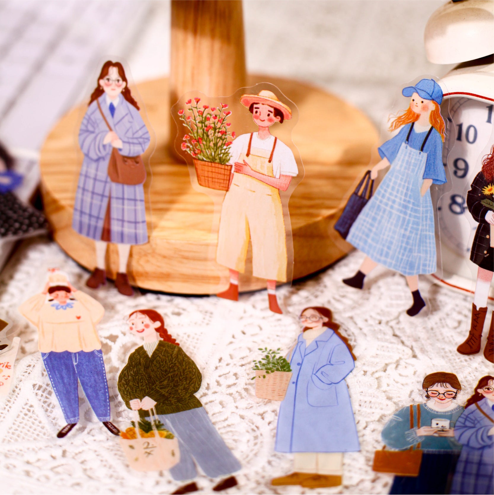 20 Pcs Weekend Girl PET Stickers BRXL