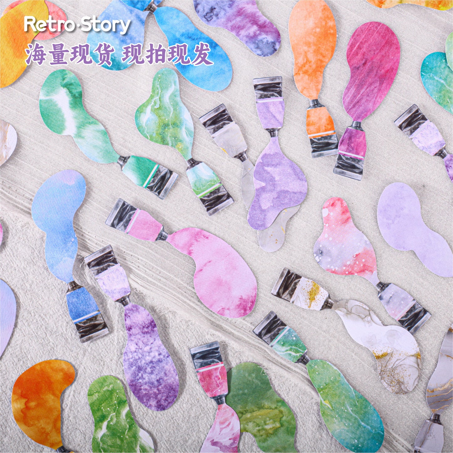 20 Pcs Paint Themed Stickers YLXL