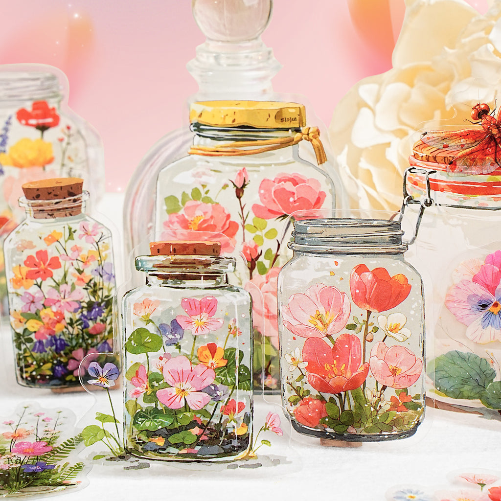 15 Pcs Season in Bottle PET Stickers PZSJ