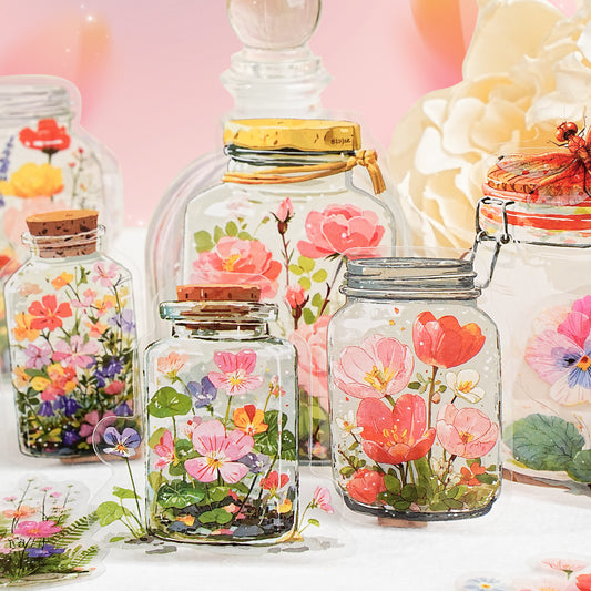 15 Pcs Season in Bottle PET Stickers PZSJ