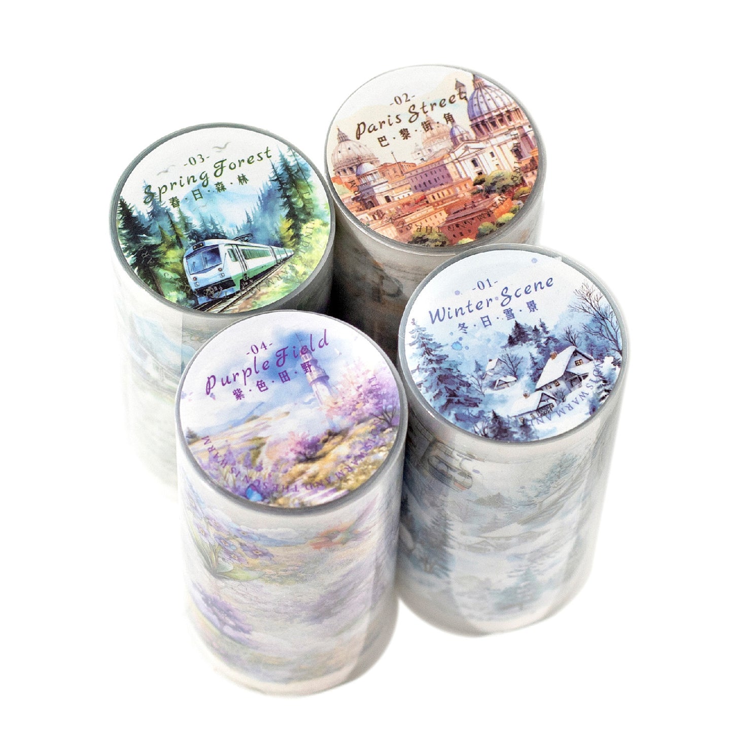 1 Roll Seasonal Travel PET Stickers Tape LGFJ