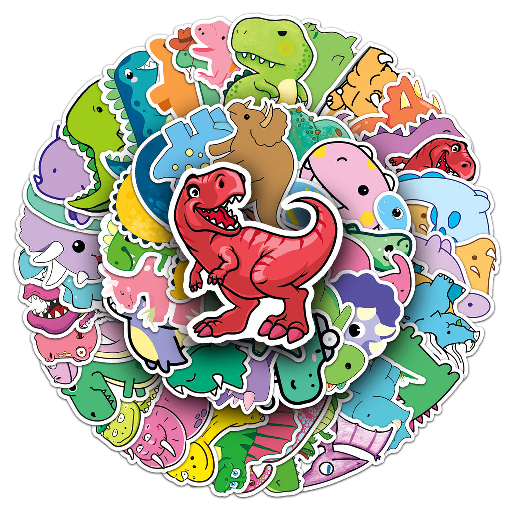 50 Pcs Vinyl Dinosaur Stickers XKL581