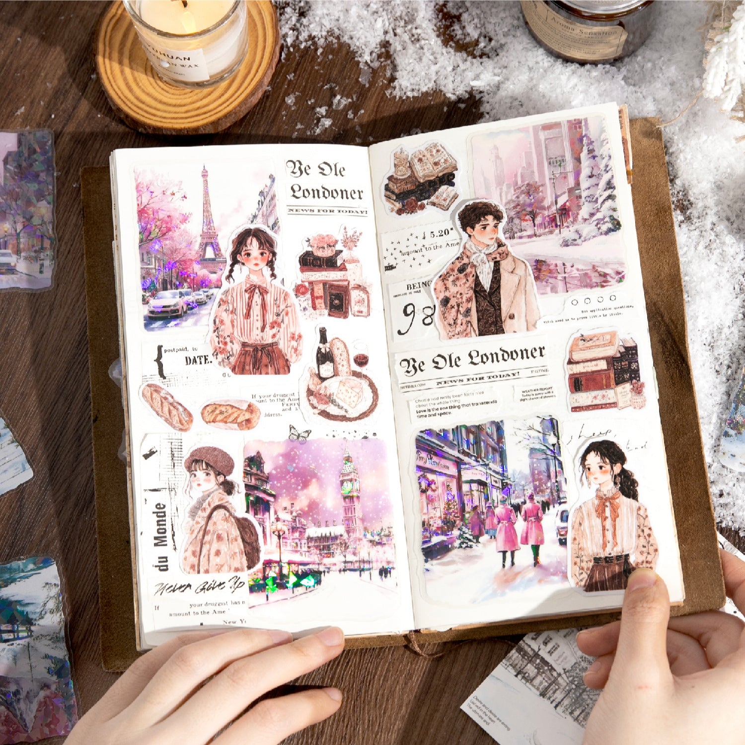 10 Pcs Snow ?Scenery? PET Stickers XLXSY