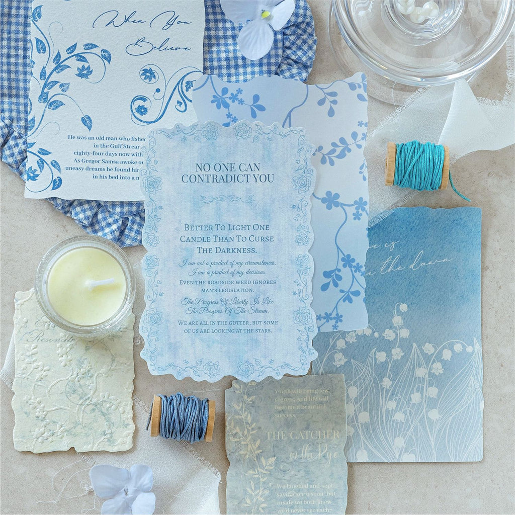 30 Pcs Floral Embossed Paper and Scrapbook Paper HZYX