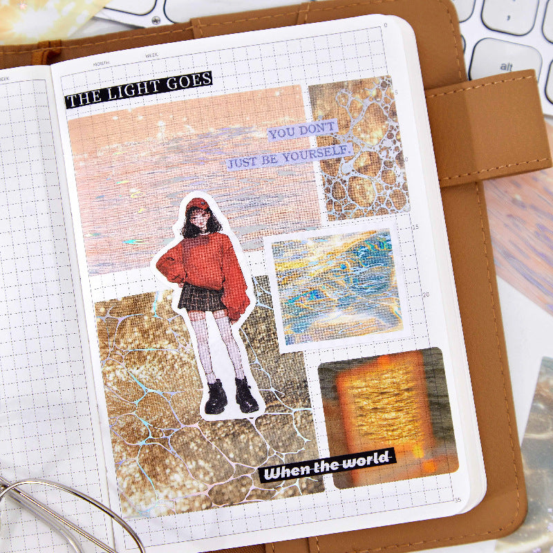 20 Pcs Water Texture PET Stickers LGBY