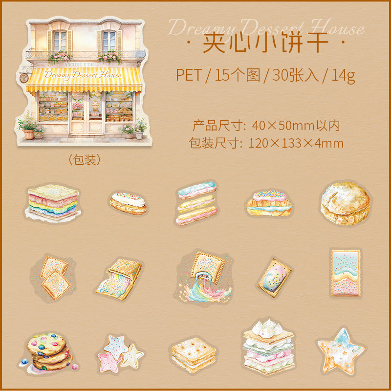 10 Pcs Dessert PET Stickers MHTPW