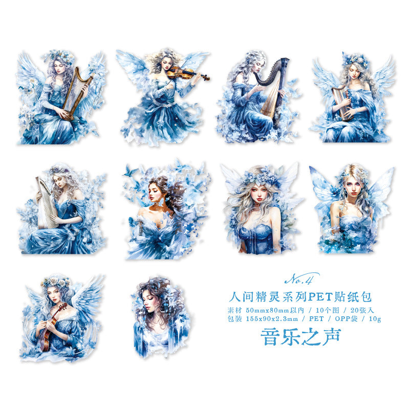 20 Pcs Fairy PET Stickers RJJL