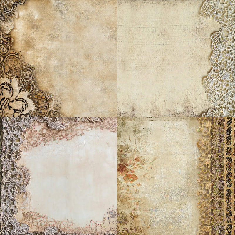 6 inch Vintage Lace Scrapbook Paper Pad SKP035