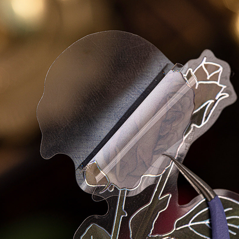 30 Pcs Rose and Word PET Stickers GJMG