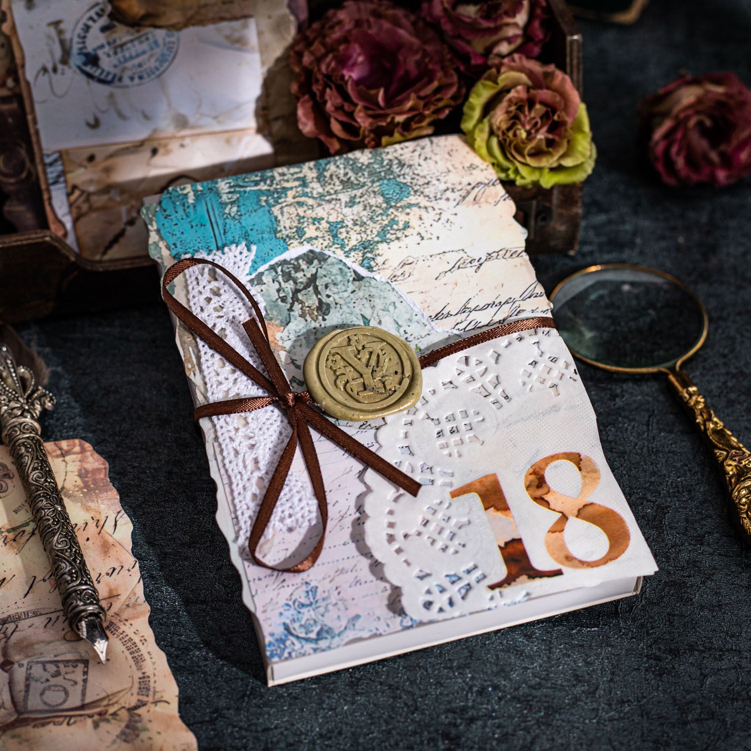 20 Pcs Vintage Hand-written Letter Washi Stickers SXZJ