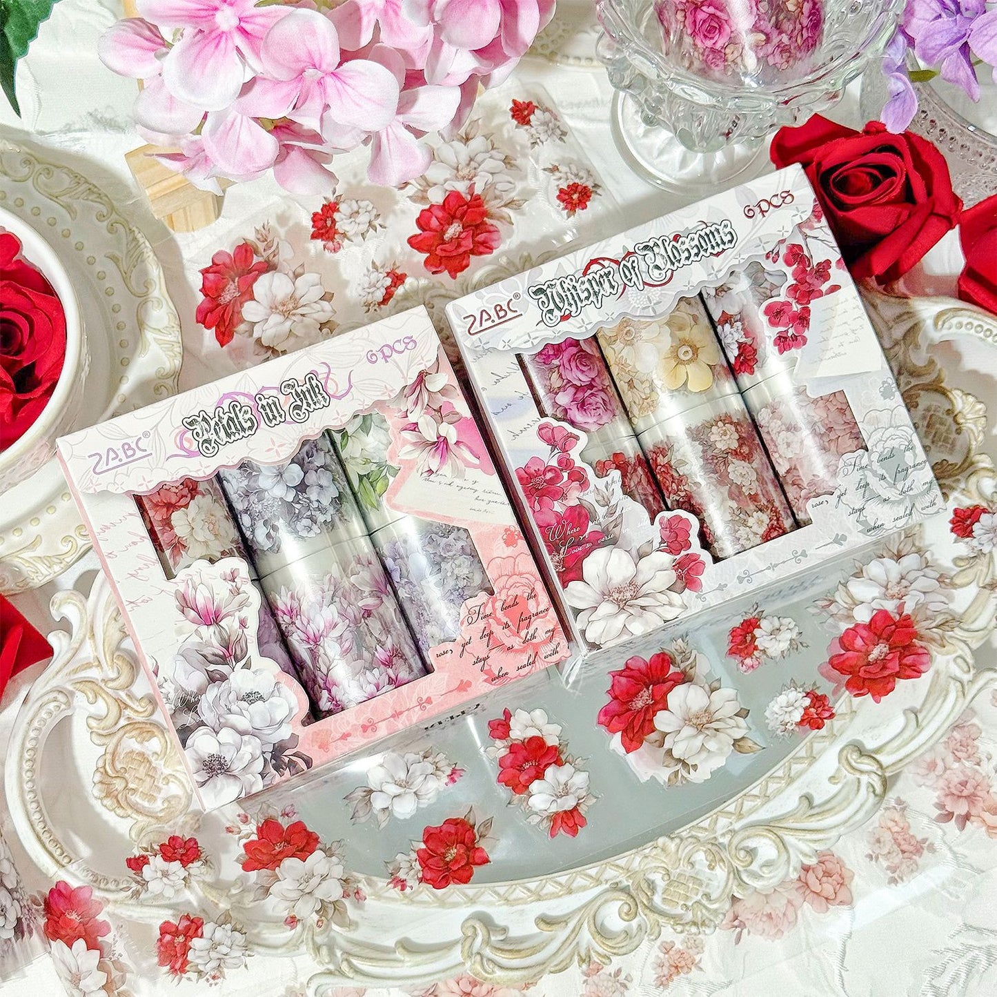 6 Rolls Flower PET Sticker Tapes Kit SYHZ