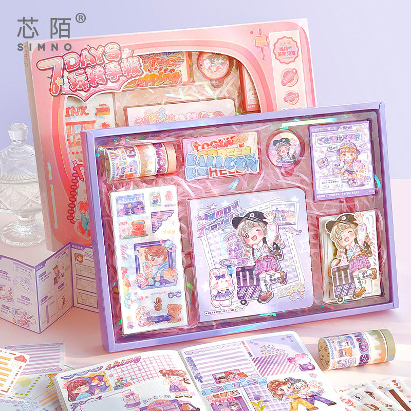 127 Pcs Cartoon Scrapbook Supplies Starter Set Gift Idea RMTZ