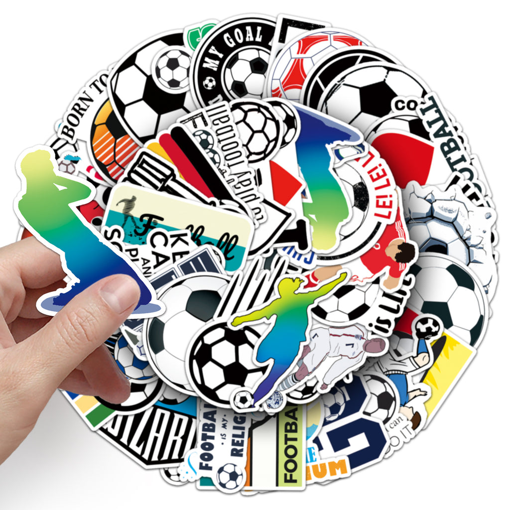 50Pcs Football Theme Waterproof Vinyl Stickers STY01