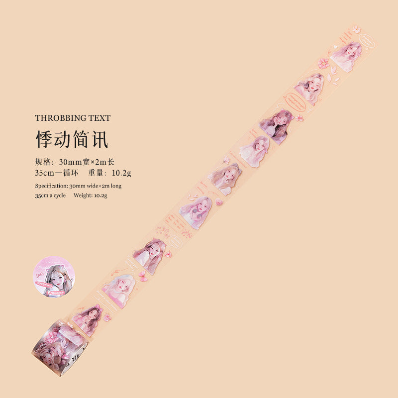 1 Roll Cute Girl PET Tape SZSN