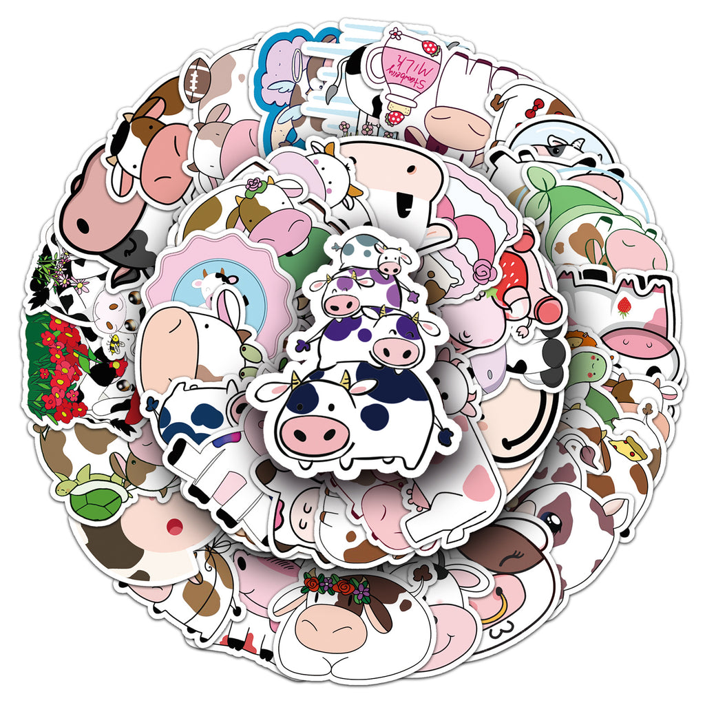 50 Pcs Vinyl Cow Stickers NN292