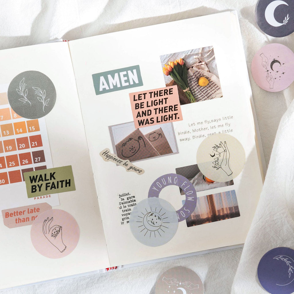 45 Pcs Moon Theme Stickers XHSY