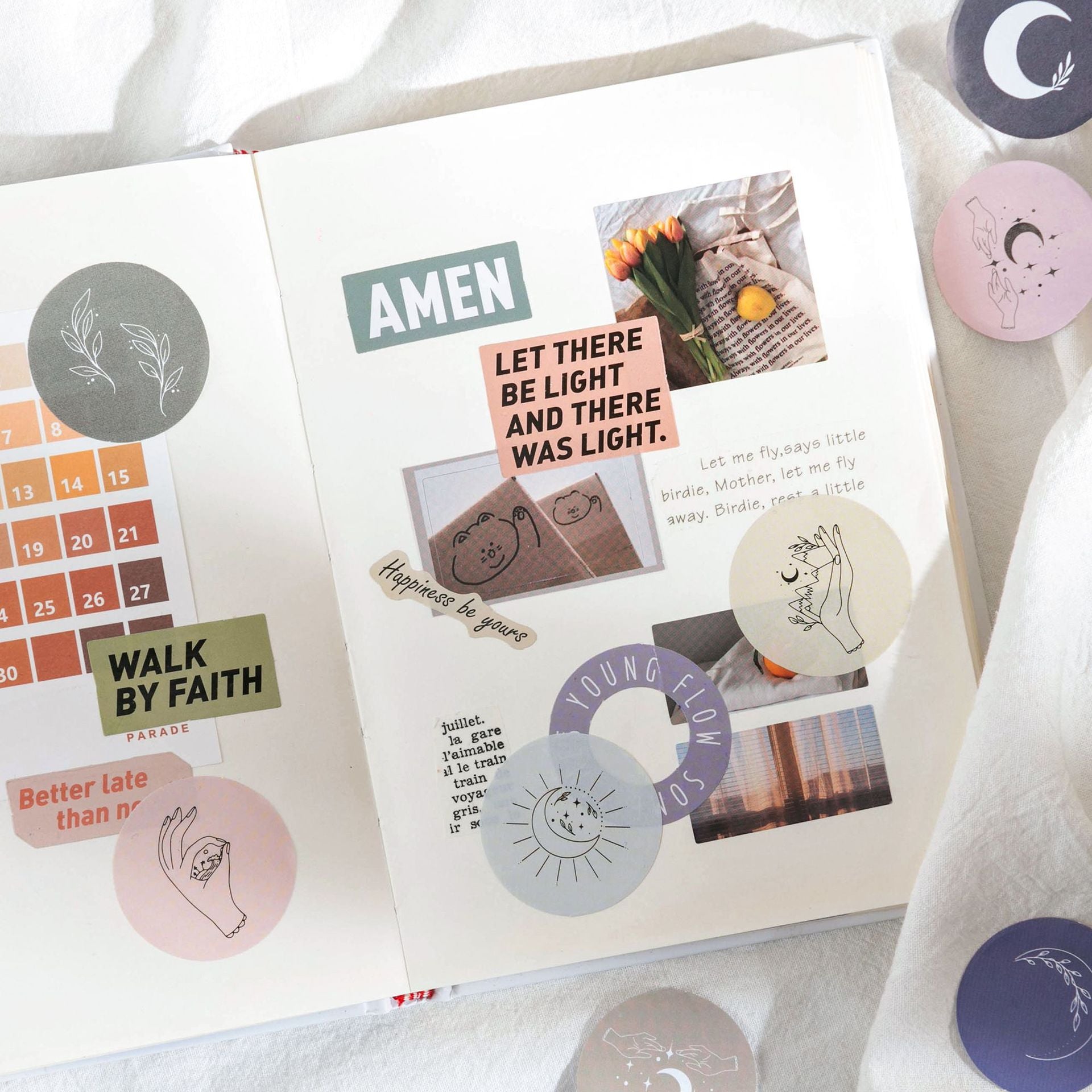 45 Pcs Moon Theme Stickers XHSY