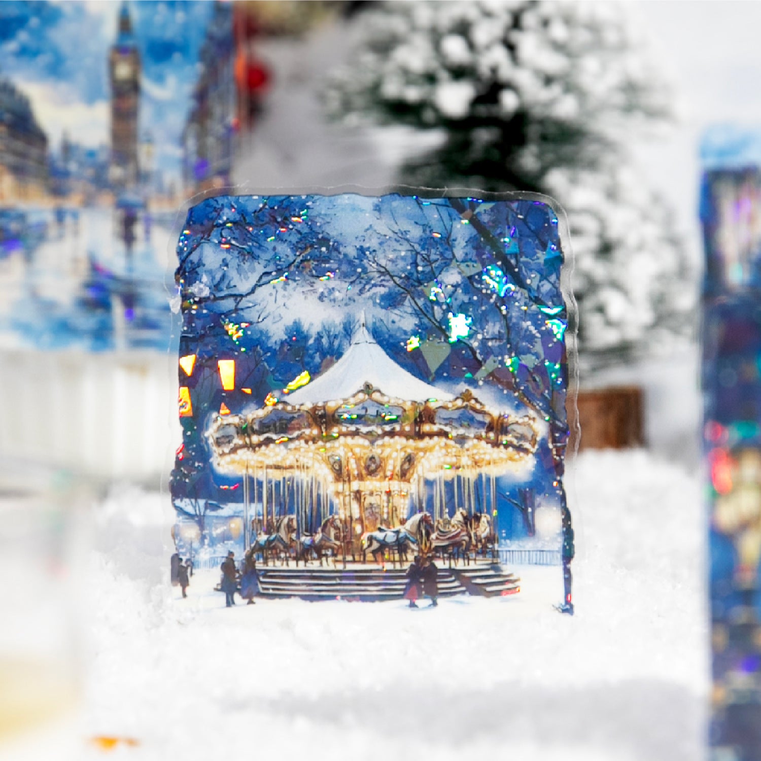 10 Pcs Snow ?Scenery? PET Stickers XLXSY