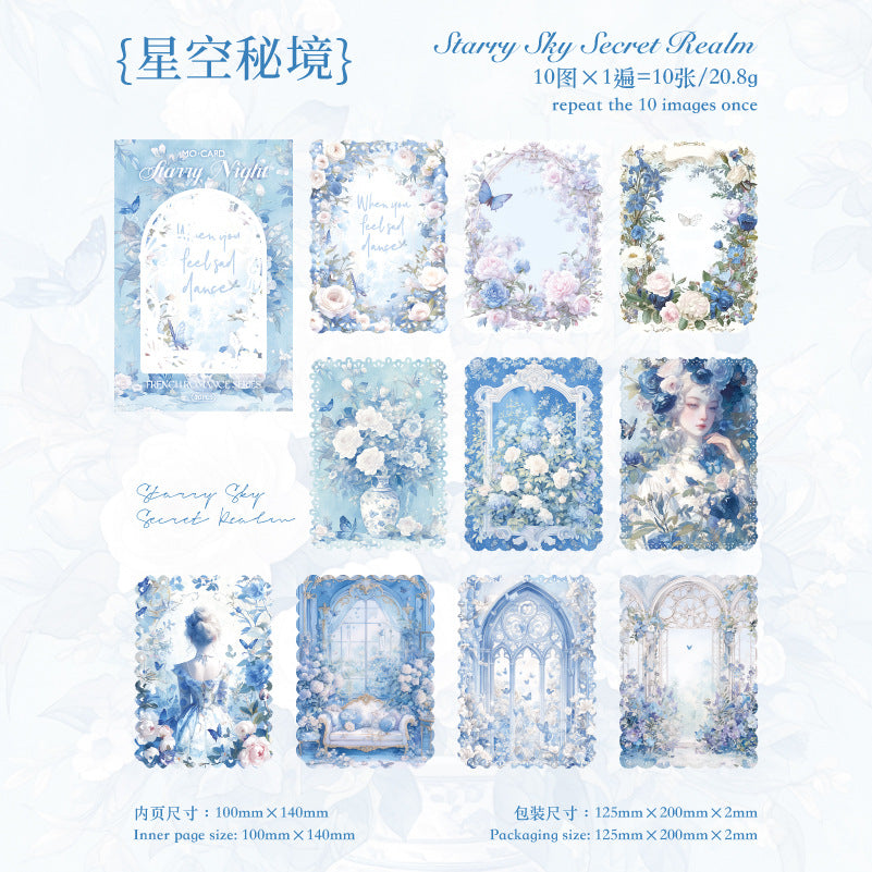 10 Pcs Lace Floral Scrapbook Paper FSLM