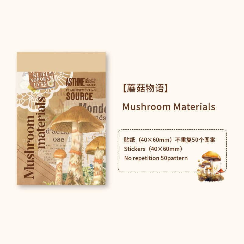 50 Pcs Washi Stickers Book JMSG