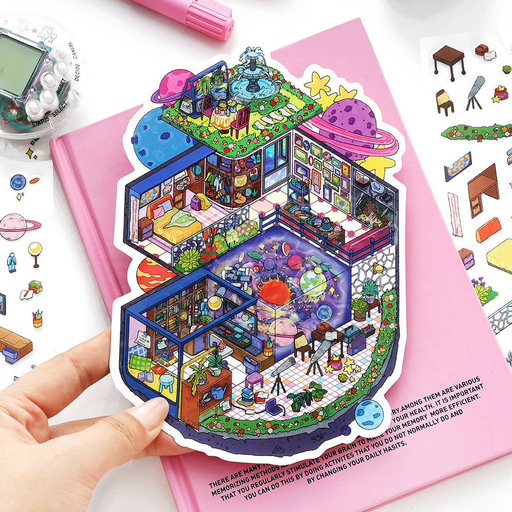 3D Shop Scene DIY Stickers Kit JRYYZ25