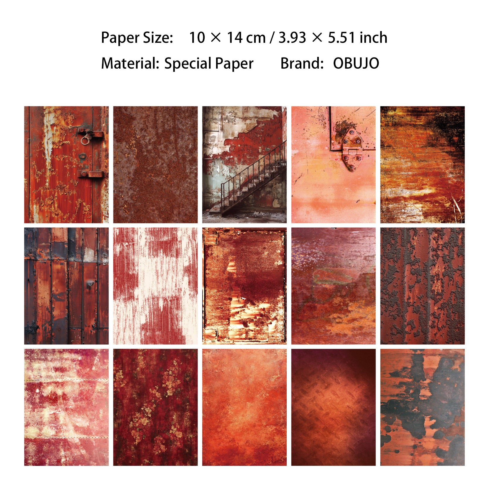 30 Pcs Rust Theme Scrapbook Paper XJXL