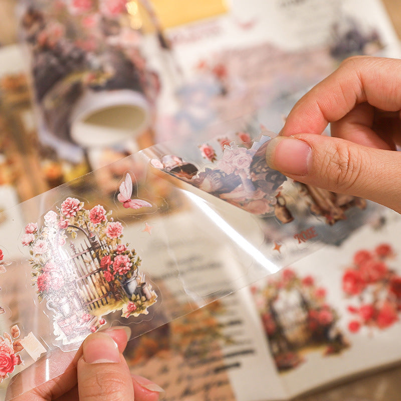 1 Roll Vintage Lady PET Stickers Tape GSLM