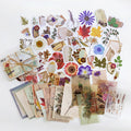 60 Pcs Botanical Junk Journal Kit