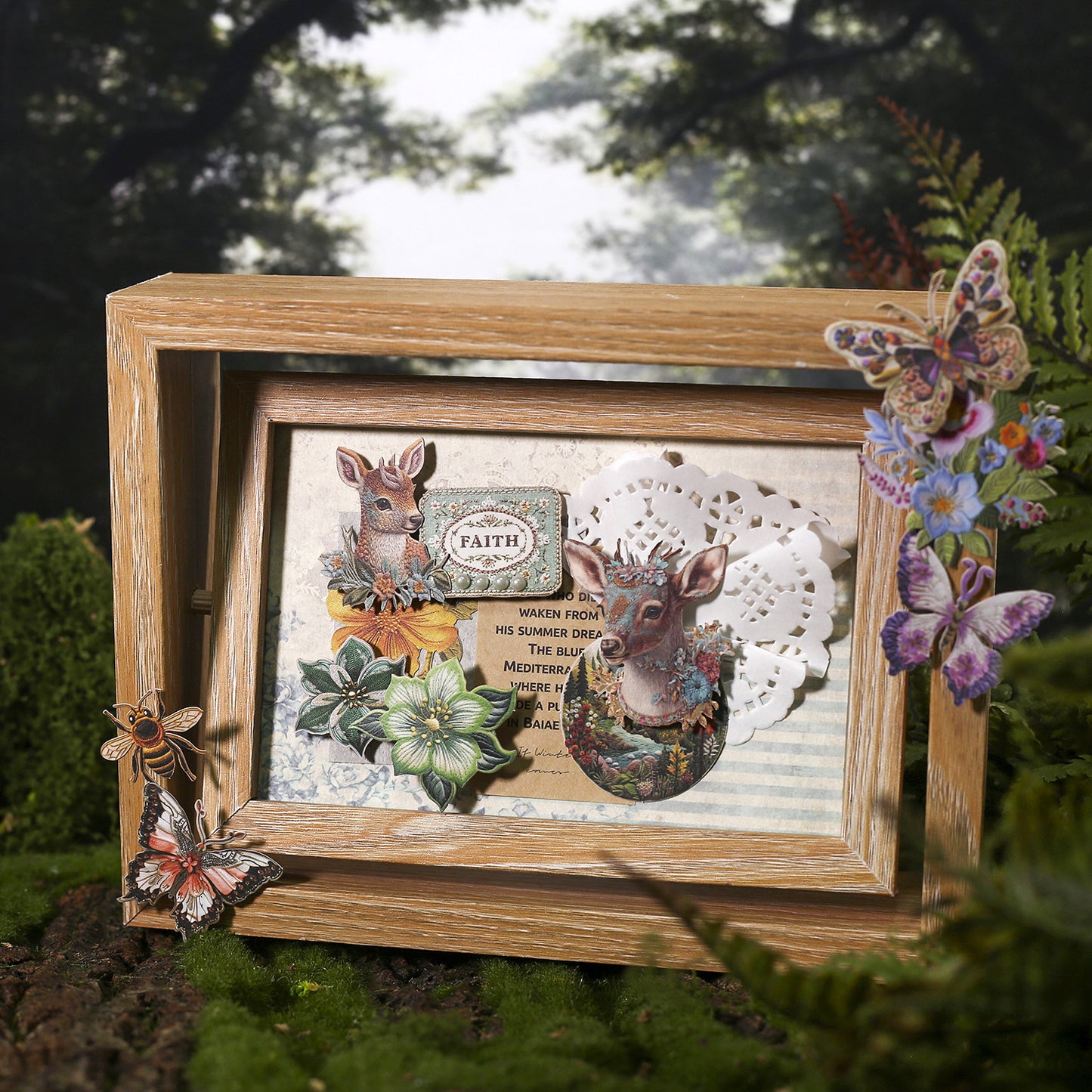 20 Pcs Natural Cardstock Stickeres CXBD