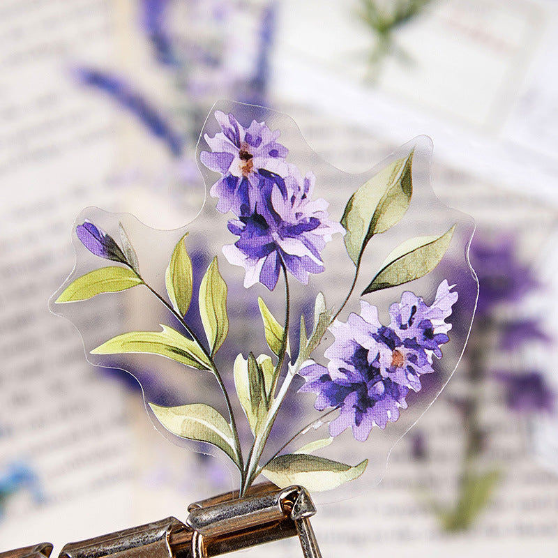 40 Pcs Flower Botanical PET Stickers ZRXY