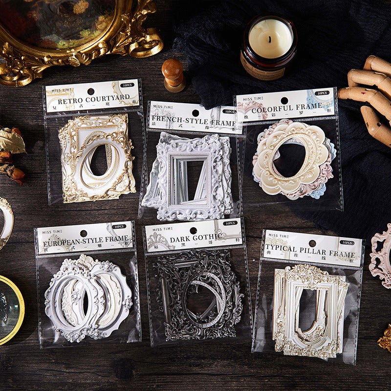 10 Pcs Vintage Frame Stickers GBQM